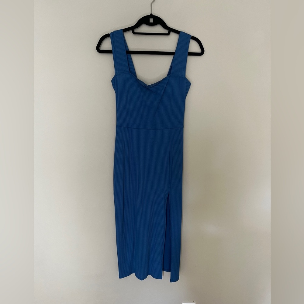 Reformation blue knit dress size S